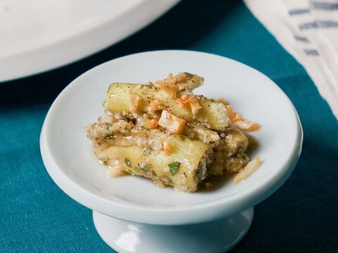蒸しなすのパルメザンチーズあえ【洋食・副菜】